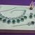 Green designer premium festive wear necklace set