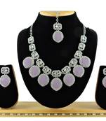 Purple designer premium festive wear necklace set