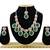 Green designer premium festive wear necklace set