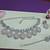 Pink designer premium festive wear necklace set
