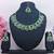 Green designer premium festive wear necklace set