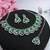 Green designer premium festive wear necklace set
