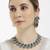 Green designer premium festive wear necklace set