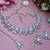 Purple designer premium festive wear necklace set