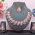 Pink designer premium festive wear necklace set