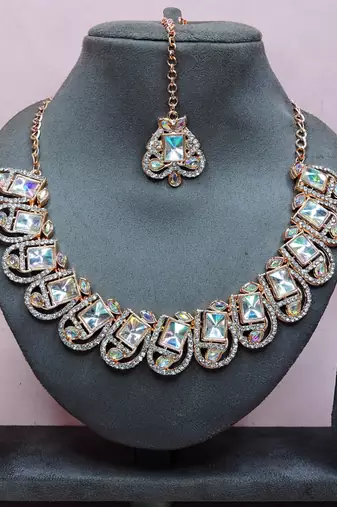 Multicolor designer premium festive wear necklace set