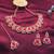 Red designer premium festive wear necklace set