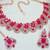 Red designer premium festive wear necklace set