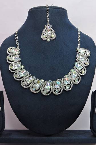 Multicolor designer premium festive wear necklace set