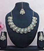 Multicolor designer premium festive wear necklace set