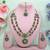 Green designer premium festive wear necklace set
