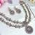 Purple designer premium festive wear necklace set