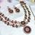 Maroon designer premium festive wear necklace set