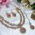 Pink designer premium festive wear necklace set