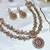 Pink designer premium festive wear necklace set