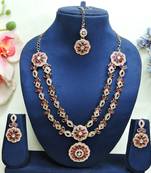 Purple designer premium festive wear necklace set