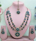 Turquoise designer premium festive wear necklace set