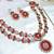 Red designer premium festive wear necklace set