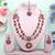 Red designer premium festive wear necklace set