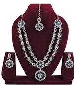 Blue designer premium festive wear necklace set