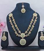 Turquoise designer premium festive wear necklace set