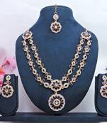 Blue designer premium festive wear necklace set