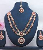Purple designer premium festive wear necklace set