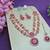 Red designer premium festive wear necklace set