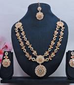 White designer premium festive wear necklace set