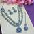 Turquoise designer premium festive wear necklace set