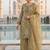 Olive crunchy fabric embroidered kurta palazzo set with dupatta