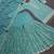 Sea green faux georgette embroidered sharara suit set with dupatta