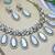 White designer premium festive wear necklace set