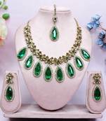 Turquoise designer premium festive wear necklace set