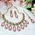 Pink designer premium festive wear necklace set
