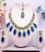 Turquoise designer premium festive wear necklace set
