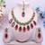 Pink designer premium festive wear necklace set