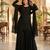 Black premium chinon beads work kurta palazzo set with border tassel dupatta