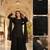Black premium chinon beads work kurta palazzo set with border tassel dupatta