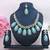 Turquoise designer premium festive wear necklace set