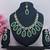 Green designer premium festive wear necklace set