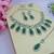 Green designer premium festive wear necklace set