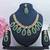 Green designer premium festive wear necklace set