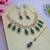 Green designer premium festive wear necklace set