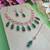 Turquoise designer premium festive wear necklace set