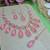 Pink designer premium festive wear necklace set