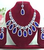 Turquoise designer premium festive wear necklace set