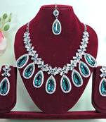 Turquoise designer premium festive wear necklace set
