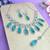 Turquoise designer premium festive wear necklace set