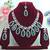 Green designer premium festive wear necklace set